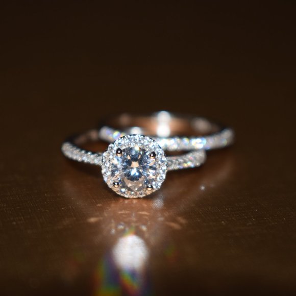 Wedding Ring Set Sterling Silver Ring - Picture 6 of 6